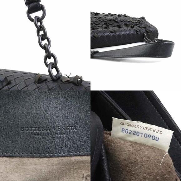 BOTTEGA VENETA Black Leather Intrecciato Bag - Picture 5 of 5